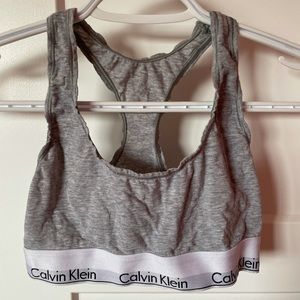 Calvin Klein sports bras. Grey. Size small.